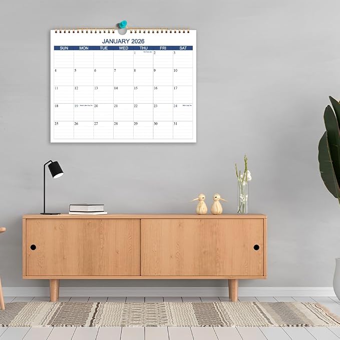 Calendar 2026 2027 - Wall Calendar Runs Apr 2026 to Jun 2027-15 Months Calendar Planner with Thick Paper for Planning and Organizing for Home or Office, Blue Hanging Calendars, 8.5 x 11 Inches Calendars 26 2027