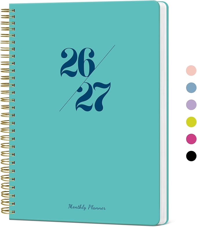 Monthly Planner 2026-2027, 18 Months Calendar Planner 2026-2027, Runs from July 2026 - December 2027, 7" x 10", Perfect for School Office Home Planning - Aquamarine