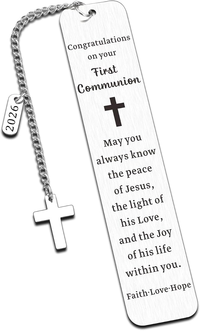 First Communion Gifts for Girls Boys Baptism Catholic Confirmation Gifts for Teens Boys Girls Kids 1st Holy Communion Gifts Christian Religious Bible Verse Gifts for Goddaughter Godson Women Men Faith
