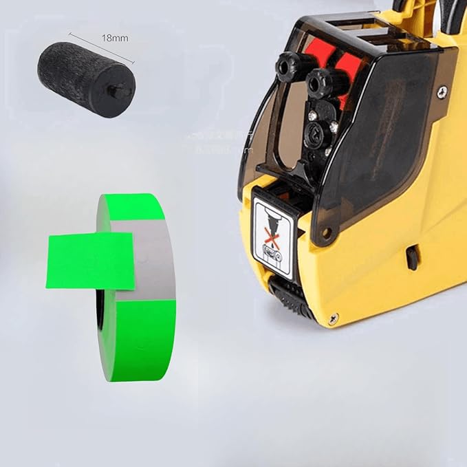 MX-6600 Price Labels | 2 Line White Blank Price and Date Gun Labels with 3 Ink Rolls | 30 Rolls / 15000 Fits MX-6600,MX-6602, YH-689 Guns (Without Gun) (3 Green + 3 Ink Rolls)