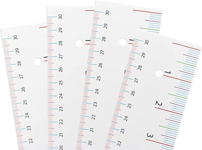 Hygloss Paper Ruler - 12" Bulk Rulers for Classroom, STEM, Easy-to-Read Numbers, White Cardstock, 24 Pack
