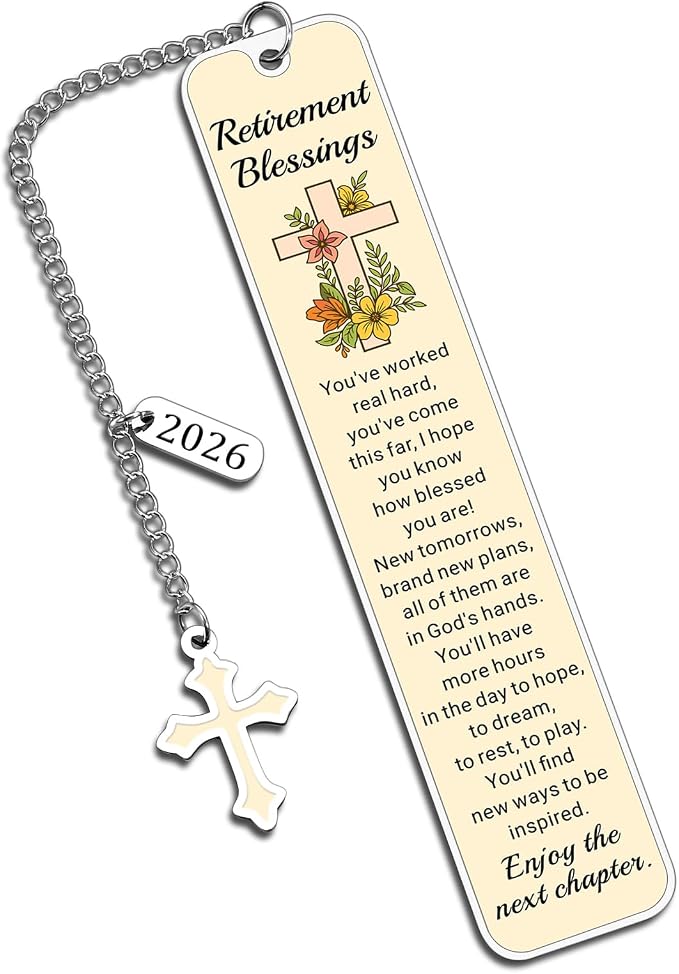 Christian Retirement Gifts for Women Men 2026 Happy Retired Gifts for Teacher Men Coworker Leaving Gift for Women Retired Going Away Farewell Gift for Coworkers Friends Retirement Blessing Bookmarks