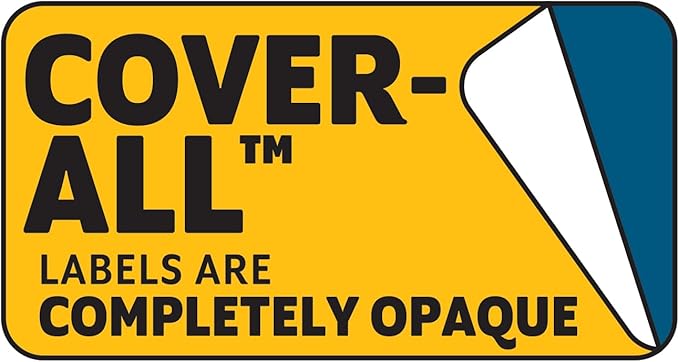 MACO Laser/Ink Jet White Cover-All Shipping Labels, 3-1/3" x 4", 6 per Sheet, 600 per Box (ML-0600)