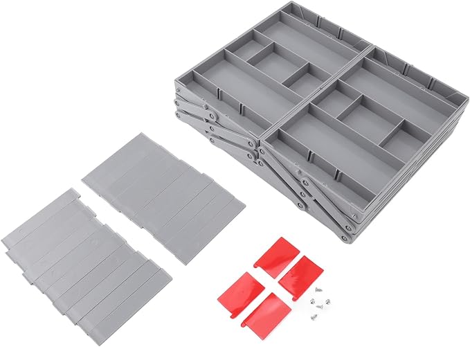 AMAKO Expandable Drawer Organizer Tray: 3 Tier Drawer Organizer Tray Double Row Multi Level Drawer Storage Solution for Makeup Jewelry CosmeticsUtensils Office Supplies