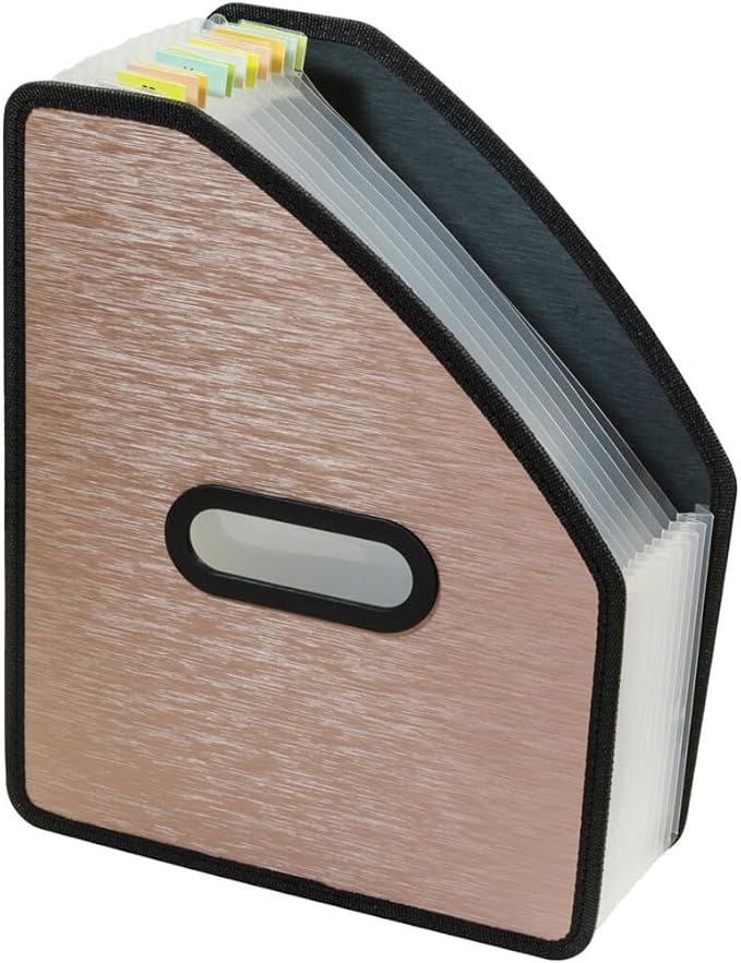 C-Line Modern Metallic Stand-up Expanding File, Bronze, 3/4" x 10 1/4" x 12 3/4"