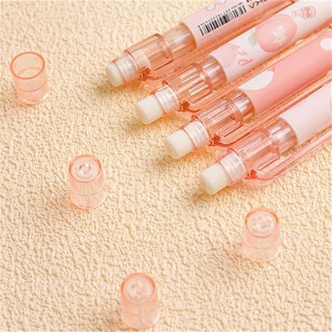 Jowxsx 1Pc Pink Mechanical Pencil 0.5mm Pencil Refill Automatic Pencils Cute Peach Press Automatic Mechanical Stationery School Office Supplies Writing and Correction Supplies