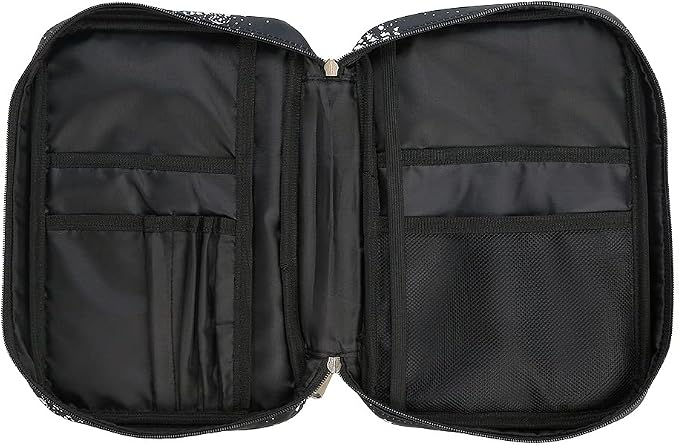 Bible Cover Carrying Book Case Church Bag Bible Protective with Handleand Zippered Back Pocket, Gift for Girls Women Mother Men Women Father Kids(Black Galaxy)