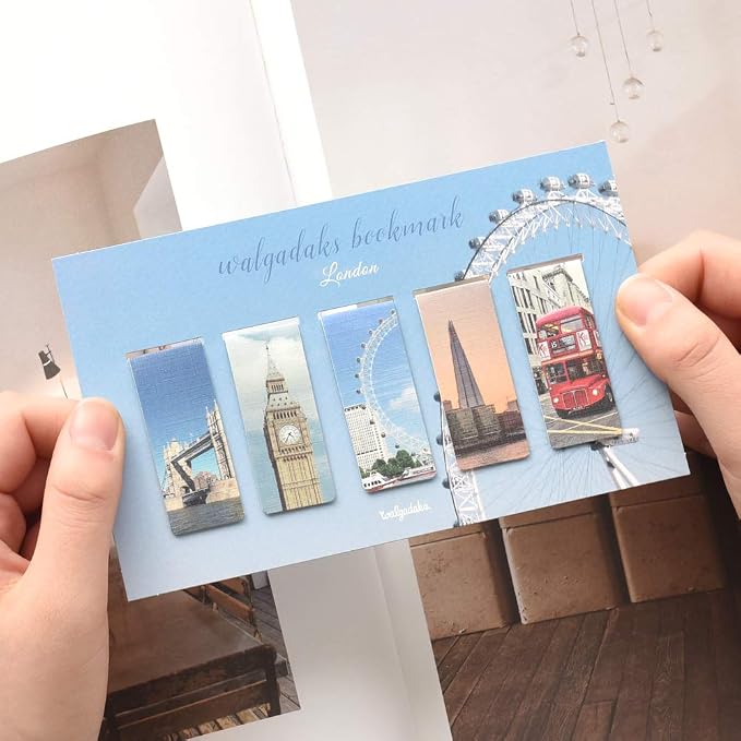 Monolike Magnetic Bookmarks London, Set of 5