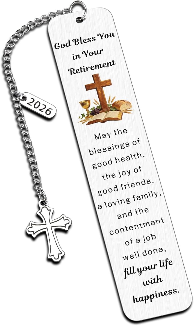 Christian Retirement Gifts for Women Men 2026, Blessings Bookmarks Happy Retirement Gifts for Women Men, Religious Going Away Leaving Farewell Gift for Coworkers Friends Teachers Pastors Retired
