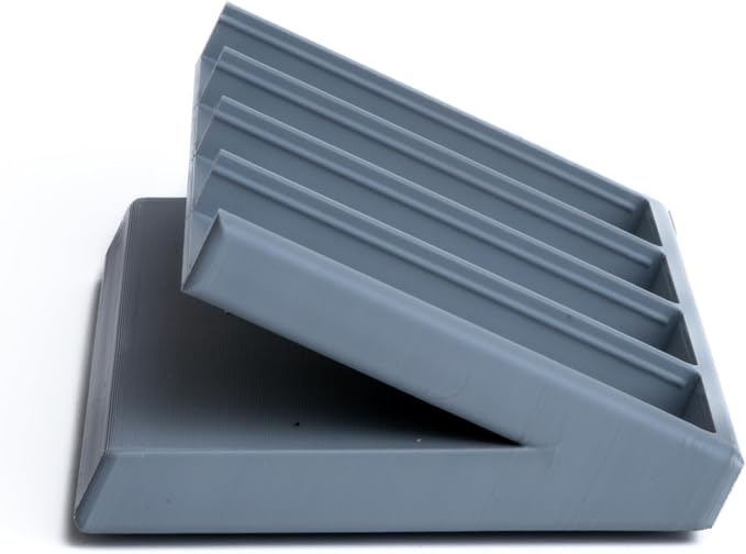 Remote Holder Organizer Pedestal Caddy compatible with Lutron Pico Remotes, Anti-Slip Feet, Holds 4 Remotes, Grey, Indoor Use Only