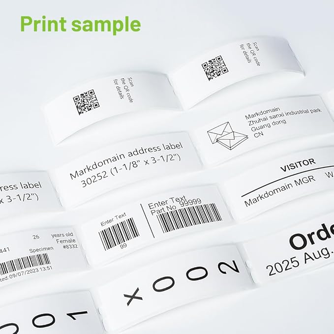 12 Rolls Compatible with Dymo LabelWriter 30252 Label Refills 1-1/8" x 3-1/2" Address/Barcode Labels for 400 450 Duo Twin Turbo 4XL Printer (28 x 89 mm, 350/Roll)