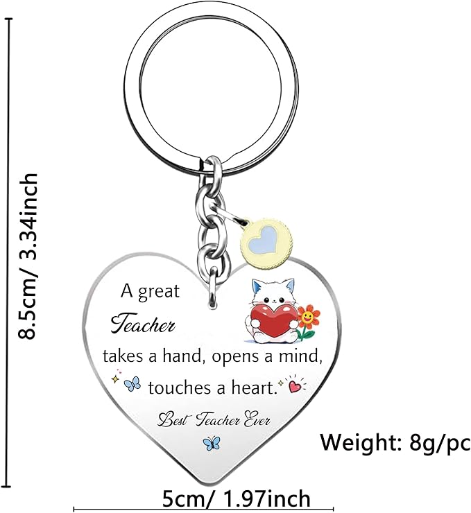 Teacher Gifts for Teachers Day Appreciate Presents Birthday Flower Shaped Signs Bookmark Keychain 3PC Set Graduation Christmas Keepsakes Acrylic Keyring Thank You Plaque Women Men Retirement (Blue)