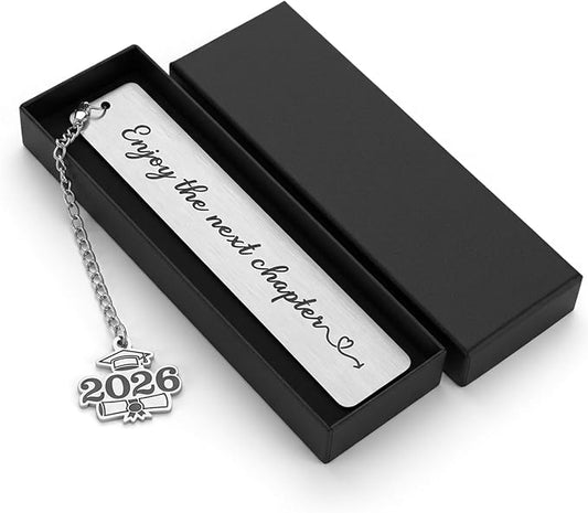 Graduation Gifts Class of 2026 Bookmarks Gifts for Him Her Inspirational Grad Gift Students Gift Enjoy The Next Chapter Bookmarks for Teen Boys Girls, Back to School Coming of AgeGift