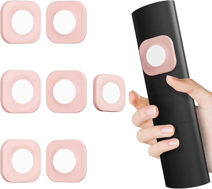 Magnetic Remote Control Holder Wall Mount Self-Adhesive, 6 Pack Upgraded Silicone Remote Organizer Storage Wall Holder for Home Office TV, Fan and Air Conditioner Remote Control 6 pink