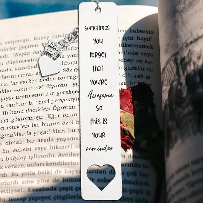 Inspirational Bookmark for Women, Men, Cute Bookmark for Women, Men, Christmas Stocking Stuffers Ideas for Teens, Boys, Girls, Kids, Friends, Teachers, Graduation Gifts for Friends, WB87