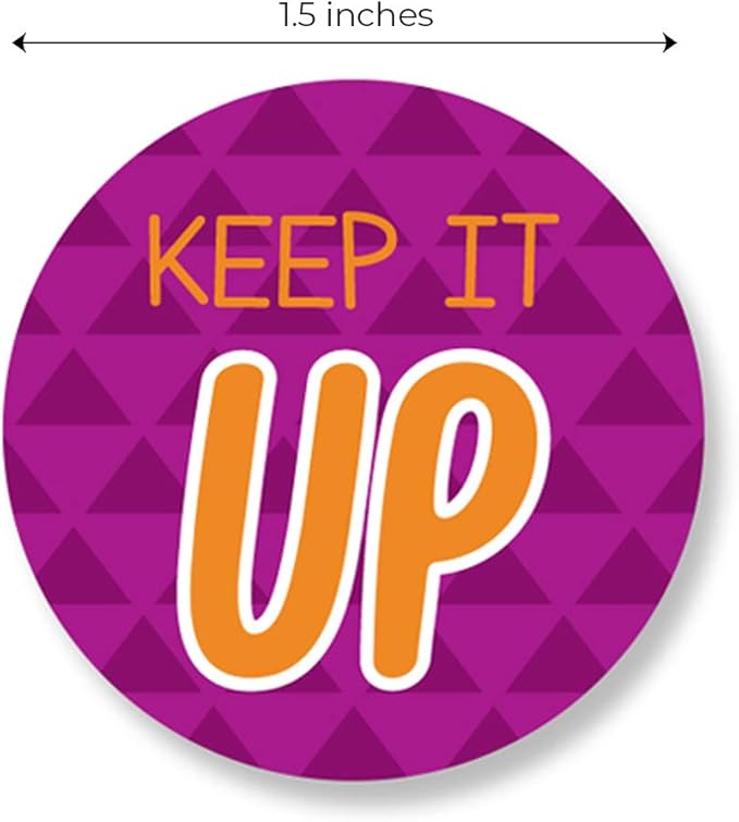 Bright Teacher Message Stickers / 500 Inspirational Labels / 8 Motivational Classroom Homework Lesson Designs / 1.5" Small Reward Sticker/Made in The USA