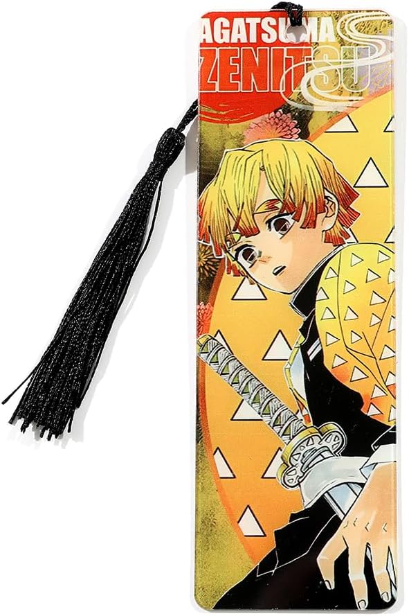 Anime Demon Kamado Acrylic Bookmark - Anime Tanjiron Zenitsu Giyuu Kyoujurou Figure Page Mark Reading Tool, Holiday Gifts for Reading Fans Book Lovers Bookworm (Style A)