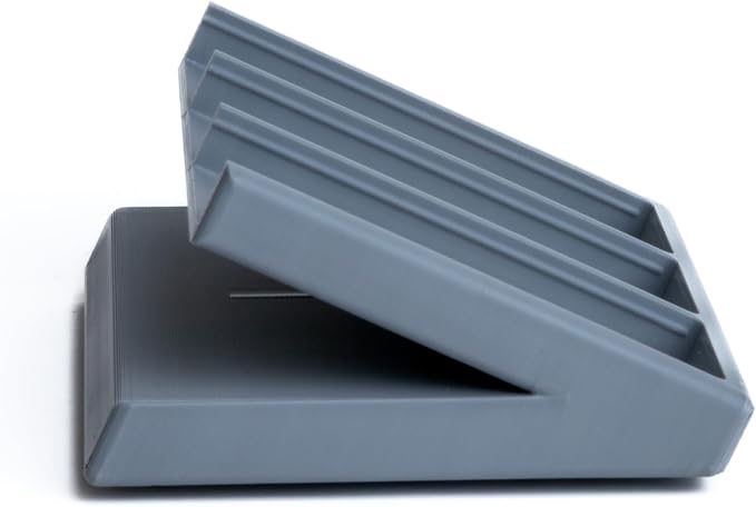 Remote Holder Organizer Pedestal Caddy compatible with Lutron Pico Remotes, Anti-Slip Feet, Holds 3 Remotes, Grey, Indoor Use Only