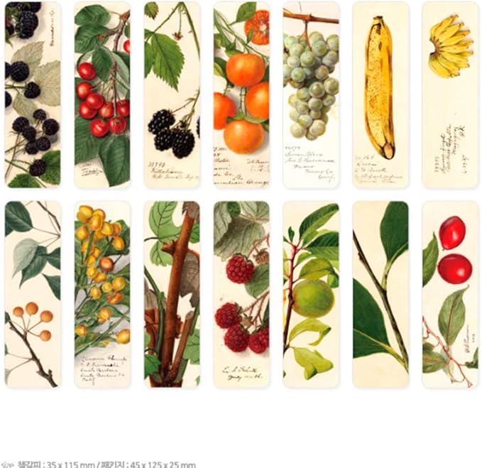 28 Sheet Fruit Style Book Mark Vintage Bookmark for Book Reading Page Paper Bookmark