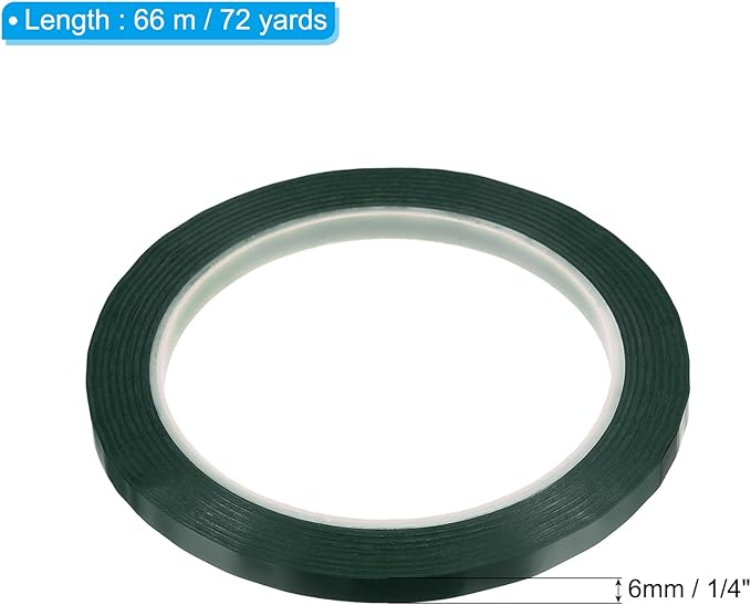 PATIKIL 1/4" Whiteboard Tape, 6 Pack Thin Dry Erase Tape for Graphic Chart Marking DIY Art, Green