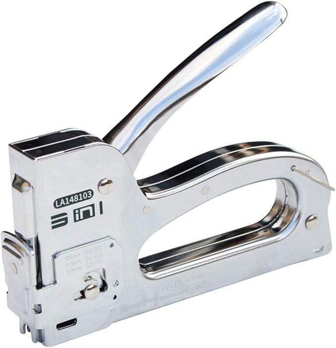 Stapler, Desktop Stapler, Mini Stapler fashion stapler Nail Gun Upholstery Framing Rivet Staple Guns Kit Furniture Stapler For Wood Door Nailers Rivet Tool Gift With Needles office supplies (Color : B