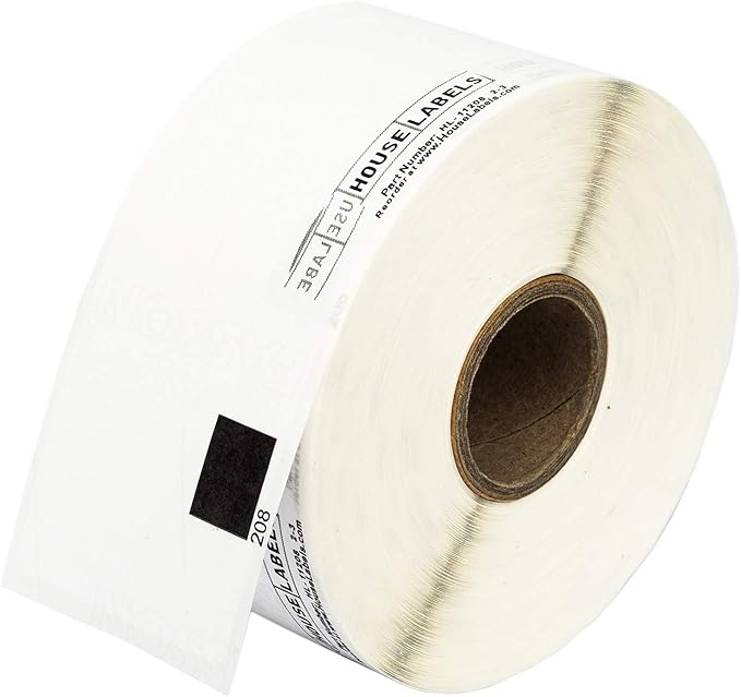 HOUSELABELS Compatible with DK-1208 Replacement Roll for Brother QL Label Printers; 400 Address Labels; 1-1/2" x 3-1/2" (38mm*90mm) - 36 Rolls