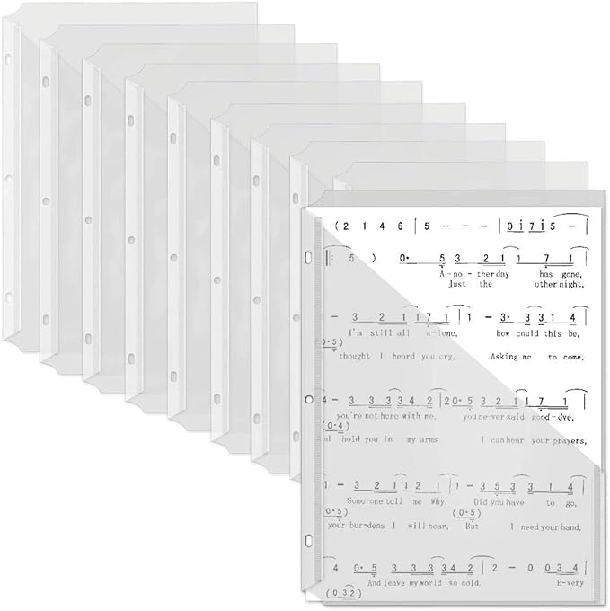 OEBSR 30Pack 3 Hole Punch Clear Plastic Document Folders,Organized Up Poly Translucent Slash Slash File Jacket US Letter/ A4 Size 18C(1.8mm),L-Tape Transparent Document Folders Copy Safe Pockets