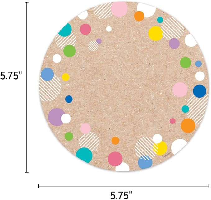 CTP Krafty Pop Colorful Kraft Cards 6" Cut-Outs Classroom Accents (Creative Teaching Press 10885)