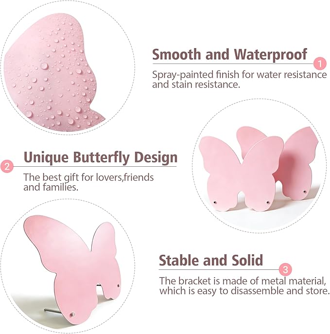 2 Pack Desk Magnet Board,Black Magnetic Board,Metal Magnetic Bulletin Board,Magnet Display Stand with Flower Pins for Home, School, Kitchen, Office (Pink)