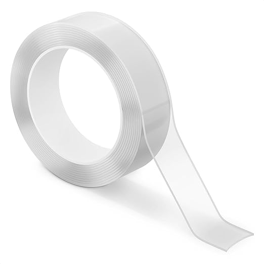 Heavy Duty Double Sided Tape – Clear Two Sided Tape Heavy Duty 9.84 Ft × 1.2" Wide – Weather Resistant Adhesive for Plastic, Wood, Glass, Metal & Marble, Suitable for Arts, Crafts & Gift Wrapping