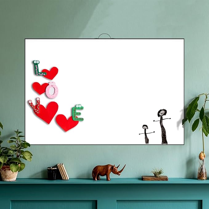 Dry Erase White Board for Wall,Large Magnetic Whiteboard, White Board for Office/Home/Kitchen/School, Aluminum Frame 23.6" X 35.4"