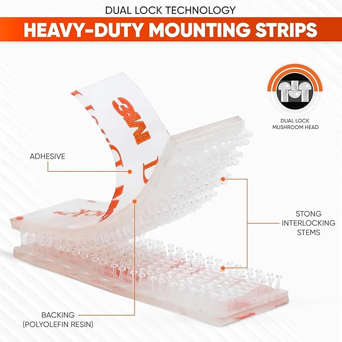EZ Pass IPass SunPass Fastlane Mounting Strips Kit Includes Four (4) 1-1/2" pcs (2 Sets) Reclosable Fasteners