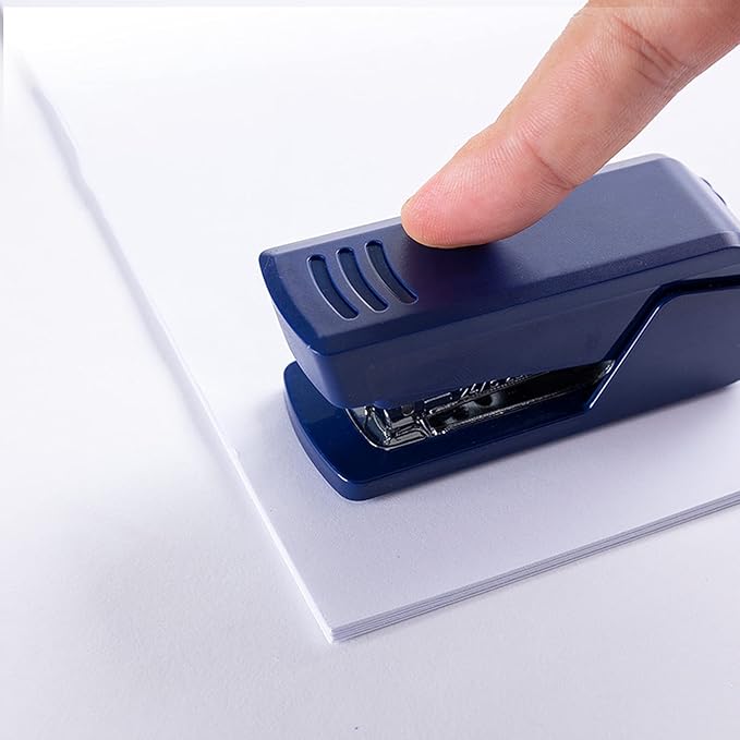 Liudan Stapler Office Stapler Desktop Stationery Compact Can Include 20 Pages of Paper Student Supplies 3.46 x 2.36 x 1.30 Inches Office Stapler (Colour: Blue)