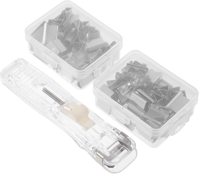 Operitacx 4sets Reusable Office Paper Stapler Paper Clip Stapler Desk Supplies Binding Material