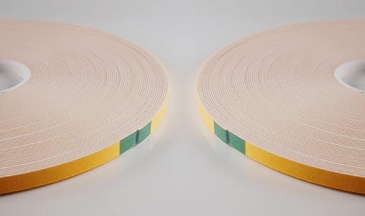 Virtual Plastics Double Sided Foam Adhesive Sticky Tape - White - 2mm x 10mm x 25m - Security/Glazing/Craft Tape