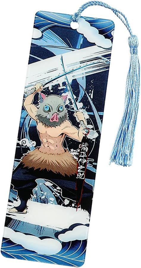 Anime Demon Kamado Acrylic Bookmark - Anime Tanjiron Zenitsu Giyuu Kyoujurou Figure Page Mark Reading Tool, Holiday Gifts for Reading Fans Book Lovers Bookworm (Style B)