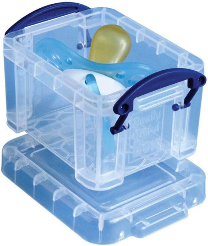 Really Useful Box Plastic Storage 0.14 Litre Clear (Pack of 10)