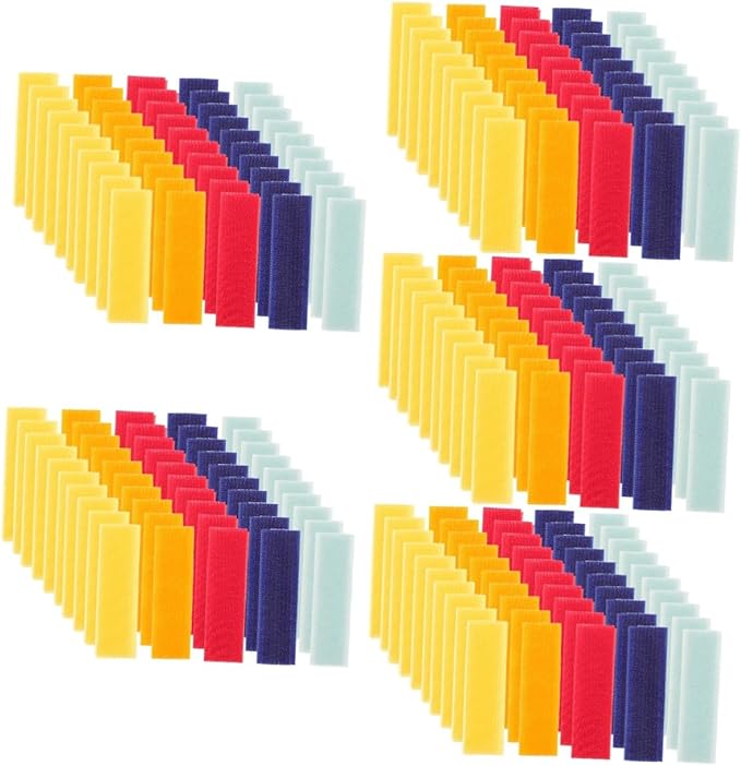 Tofficu 250pcs Adhesive Strips Hook and Loop Tape for Shoes Clothing Hats Fastening Strips Self-Adhesive Tapes