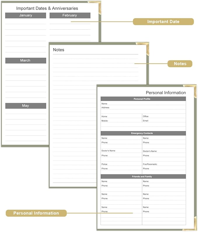 Undated Daily Monthly Planner for 2026 or Anytime - A5 To Do List with Hourly Schedule, Hardcover Spiral Bound Daily Planner to Increase Focus, Stylish School/Office Supplies, 5.8" x 8.5", Green