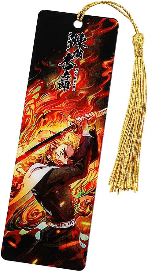 Anime Demon Kamado Acrylic Bookmark - Anime Tanjiron Zenitsu Giyuu Kyoujurou Figure Page Mark Reading Tool, Holiday Gifts for Reading Fans Book Lovers Bookworm (Style D)