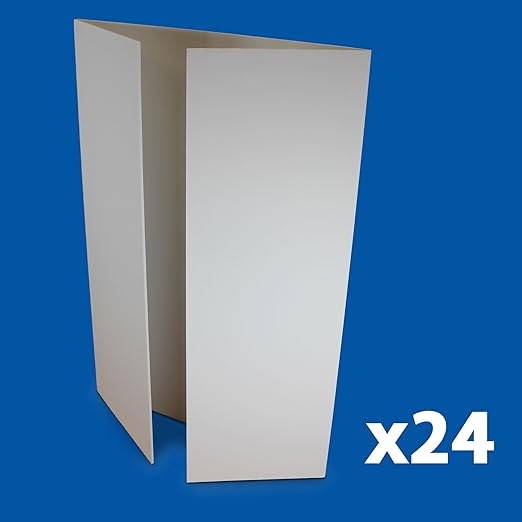 Flipside Products 36” x 48” Foam Project Boards for Presentations, Science Fair, School Projects, Event Displays and Trifold Picture Board - White 3/16'' Thick - 24 Pack