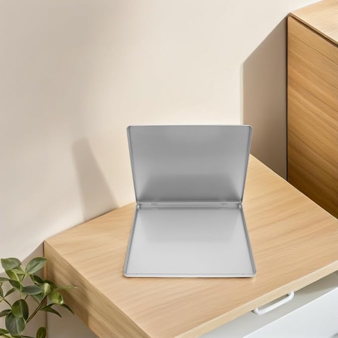 Large A4 Iron File Box with Lid – Portable Metal Document Organizer for Paperwork, Photo Albums, and Receipts Storage, Office Desk Paperwork Organizer Box