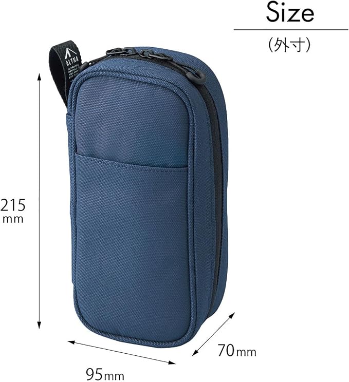 LIHIT LAB Gadget Pouch, 3.8 x 2.8 x 8.5, Black (A7764-24)