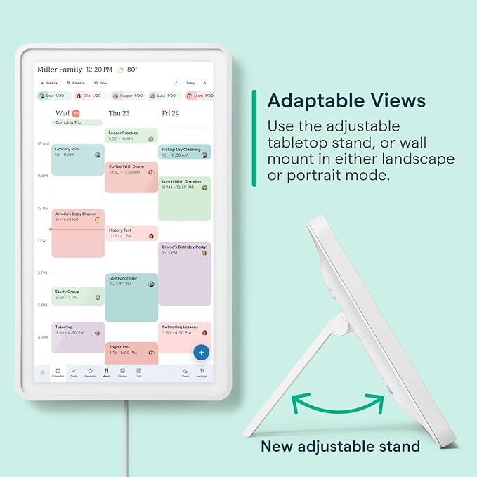 Skylight Calendar 2 - 15-inch Full HD Touchscreen Digital Calendar, Featured on Wirecutter - Wall Planner & Interactive Chore Chart, Smart Family Organizer, 16GB Storage, Wi-Fi, Wall Mount Included - Classic, White