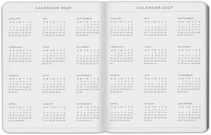 Gallery Leather Family Planner 2027, for moms, Elegantly Bound Calendar Planner and Notebook with Stylish White Page Edges, 18 Months - Floral Espresso - 9x7"
