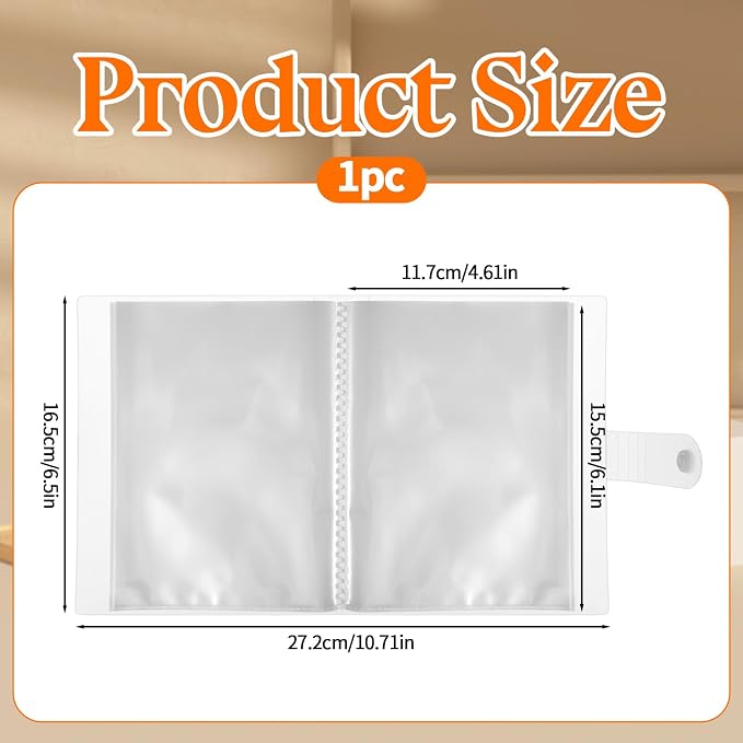 40 Pockets Sticker Organizer Storage Album with Snap Book Stickers Collecting Binder A6 Nail Art Sticker for Scrapbook Planner Journal Stickers Cards