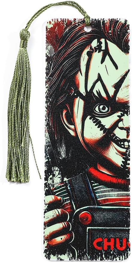 Horror Movie Knife Acrylic Bookmark, Gothic Ghostface Character Bookmarks,Book Lover Book Mark Halloween & Christmas Gift (4PC Killer)