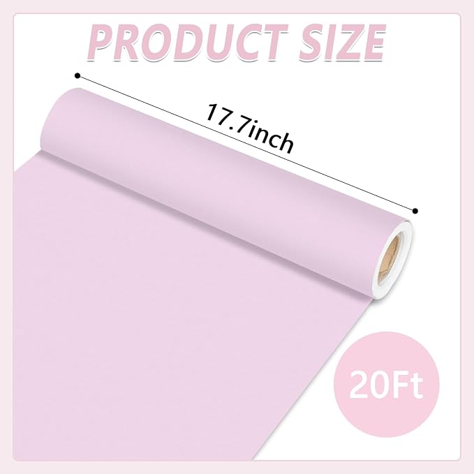 Qyeahkj Lavender Bulletin Board Paper Roll Light Purple Bulletin Board Background Paper Fade Resistant Classroom Decoration Poster Art Craft Home Wall Education Decoration Supplies 17.7in x 20ft