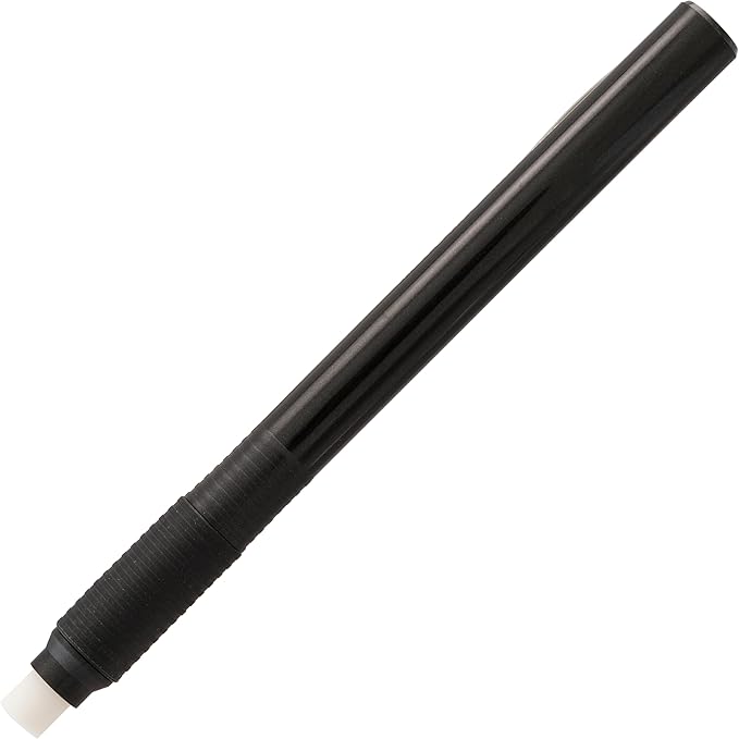 Pentel Clic Eraser Grip, Retractable Eraser, Black Barrel, Box of 12 (ZE22A)