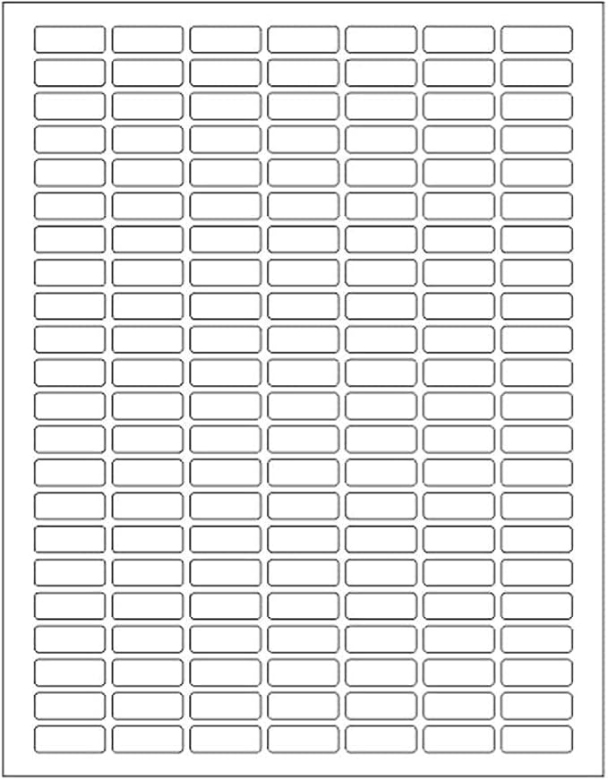 Royal Green Printable White Rectangular Label Stickers - 1x0.375 Inches, 1108 Pack - Laser & Inkjet Friendly Price Tags for Organizing With Extra Color Sticky Labels
